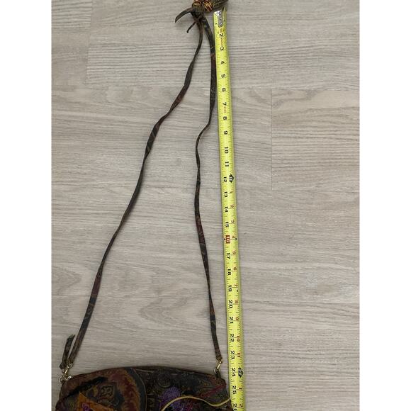 Vtg Carlo Fiori Patchwork Snakeskin Leather Crossbody Bag Italy Mobwife Retro - Picture 7 of 7